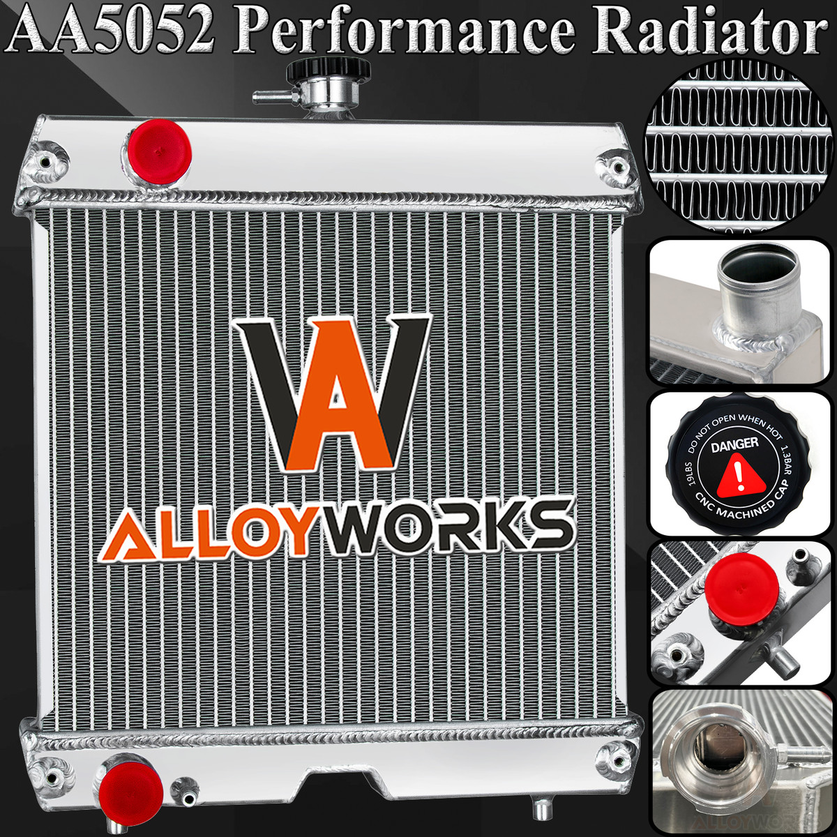 Aluminum Radiator For Kubota ZD25 ZD28 B26 B2630HSD B3200HSD