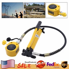 20Ton Hydraulic Hand Pump Ram Lifting Cylinder Strok Mini Jack Porta Power Kit