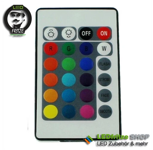 RGB (IR) Controller für 5V 12V 24V LED RGB-Streifen mit 24 Tasten Fernbedienung - Bild 4 von 4