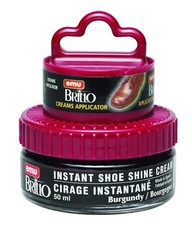 Moneysworth Best Instant Shoe Shine Polish Cream Kit - Burgundy Color, 50 ml