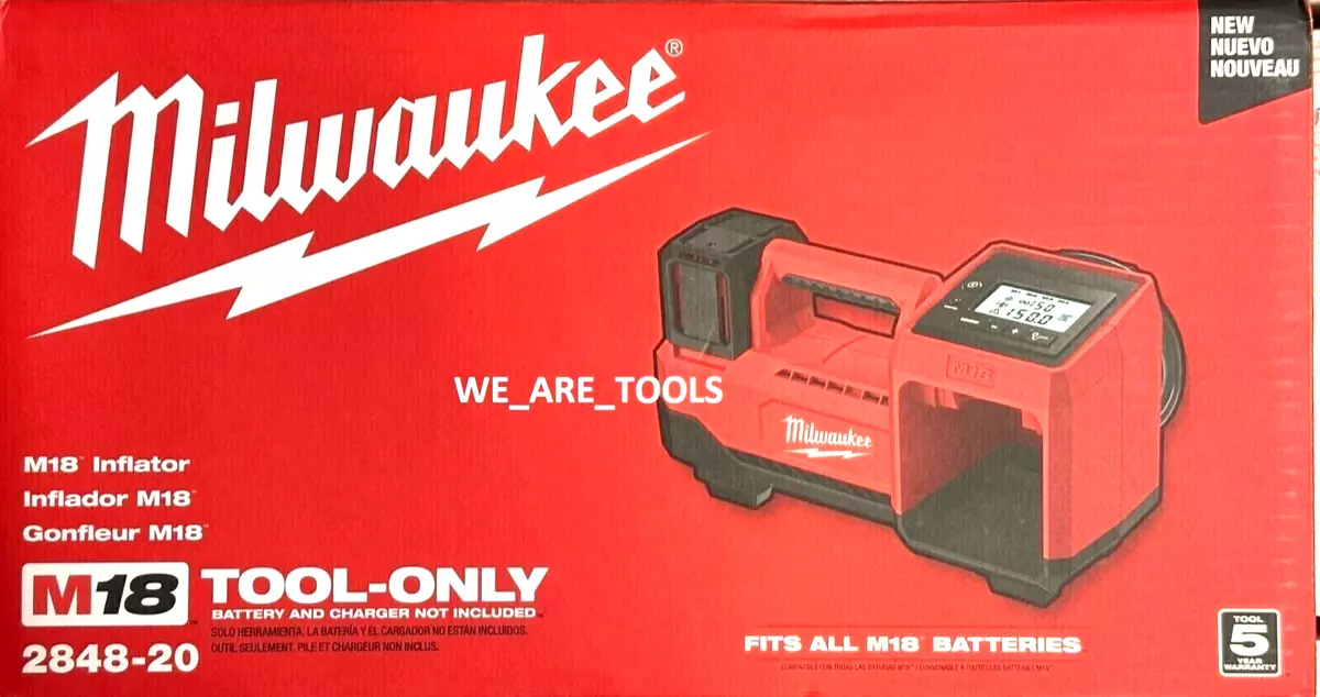 Milwaukee M18 Reifenfüller, tragbar, 18 Volt, mit 150 psi und Truefill  (2848-20)