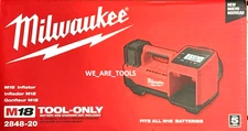 NEW IN BOX Milwaukee M18 2848-20 Cordless Tire Inflator 18 Volt Tool Only 18V