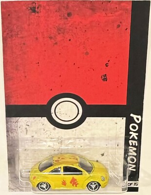 hot wheels pokemon cards Yellow VW Beetle Bug Custom Hot Wheels Pokemon Series
