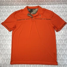 Browning Outdoor Orange Hunting Gear Polo Shirt Fresh & Soft Men’s Size L