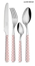 NEVA BISTROT DECOR collezione POIS posate tavola servizio 24pz colore A SCELTA