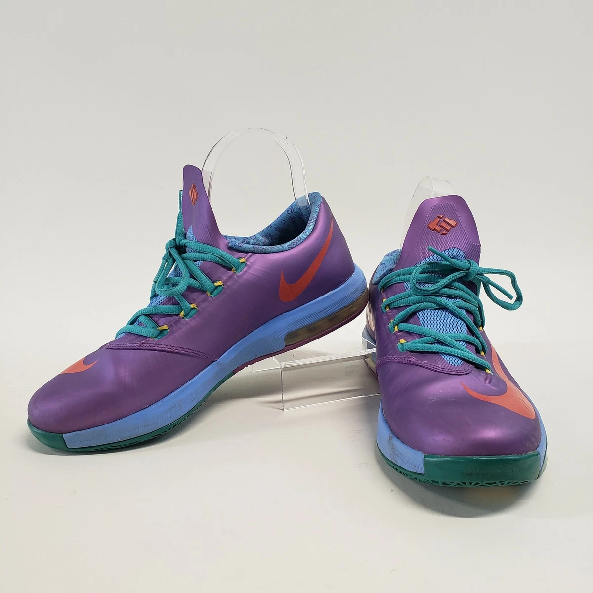 Nike KD VI 6 Rugrats Purple Orange Blue 599477-500 Kevin Durant size 6Y