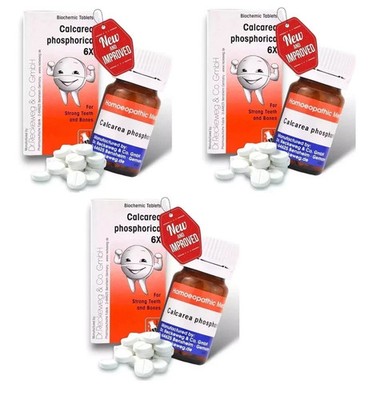 3 pcs Dr. Reckeweg Calcarea Phos 6x Biochemic 20g Tablet For Teething infant