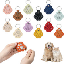 Bifeaw 12 Packs Learher Pet Hair Storage Keychain - Dog Cat Fur Memory Charm - F