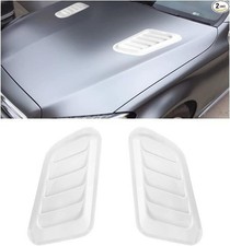 Hood Vents, 2PCS Universal Hood Air Vents for Hood Scoop, Bonnet Color: White