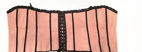 Timeless Trends Pink And Black Corset Size 30 W/Lace Accent.