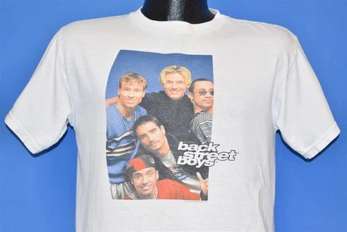 90s BACKSTREET BOYS BAND BSB NICK BRIAN KEVIN AJ HO 1990s vintage concert t-shirt, vintage, size XL, single stitch, B+ condition