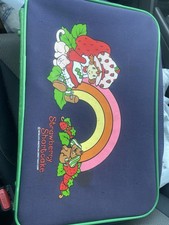 Strawberry Shortcake Blue Green Zip Messenger Bag vintage 1980