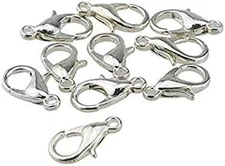 100 Pcs Stainless Steel Lobster Claw Clasps 7X12Mm Silver Plated Lobster Claw Cl