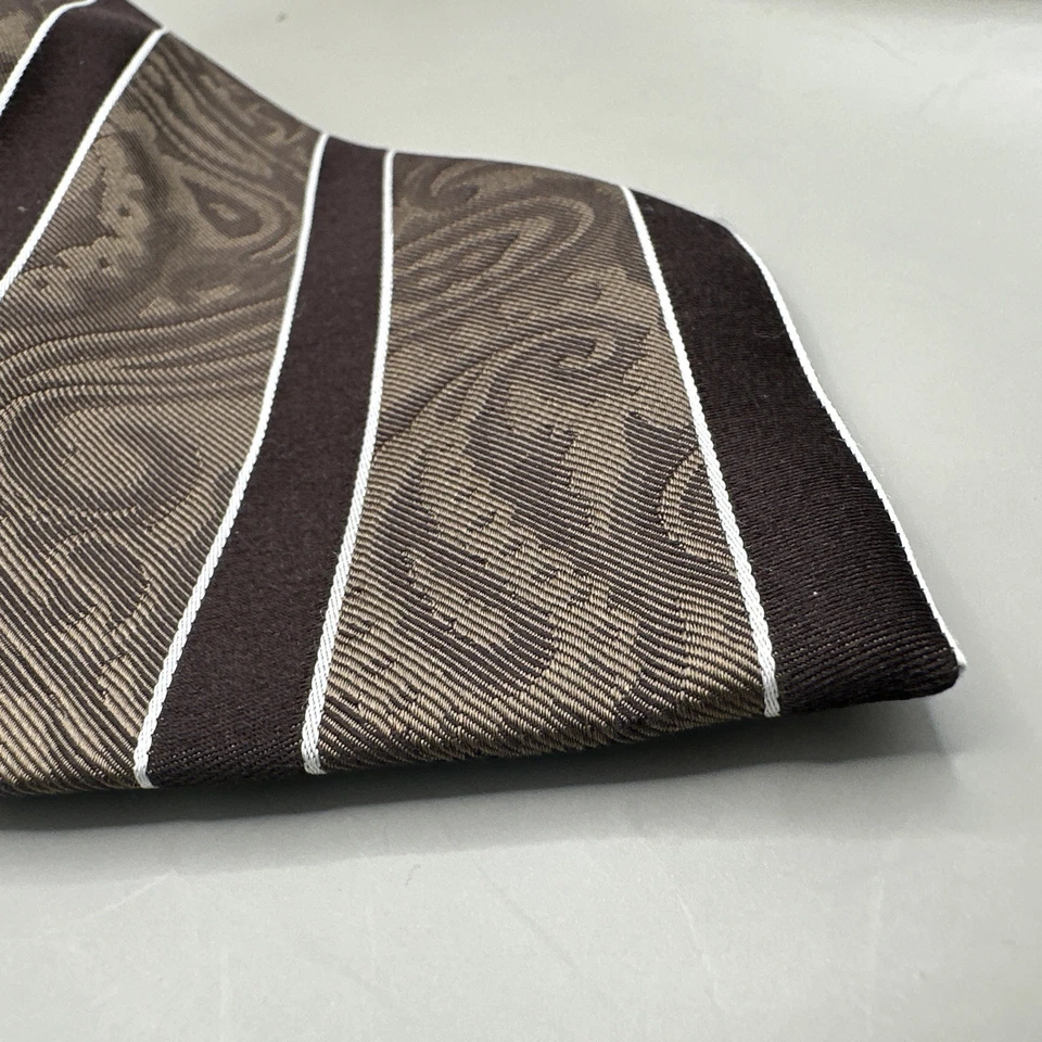 "Corbata Donald J Trump Signature Collection 100 % seda L marrón estampado cachemir 59""" Foto 2 de 4