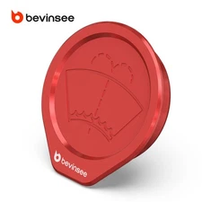 BEVINSEE Billet Aluminum Washer Fluid Reservoir Cap Red 61667007970 For BMW E46