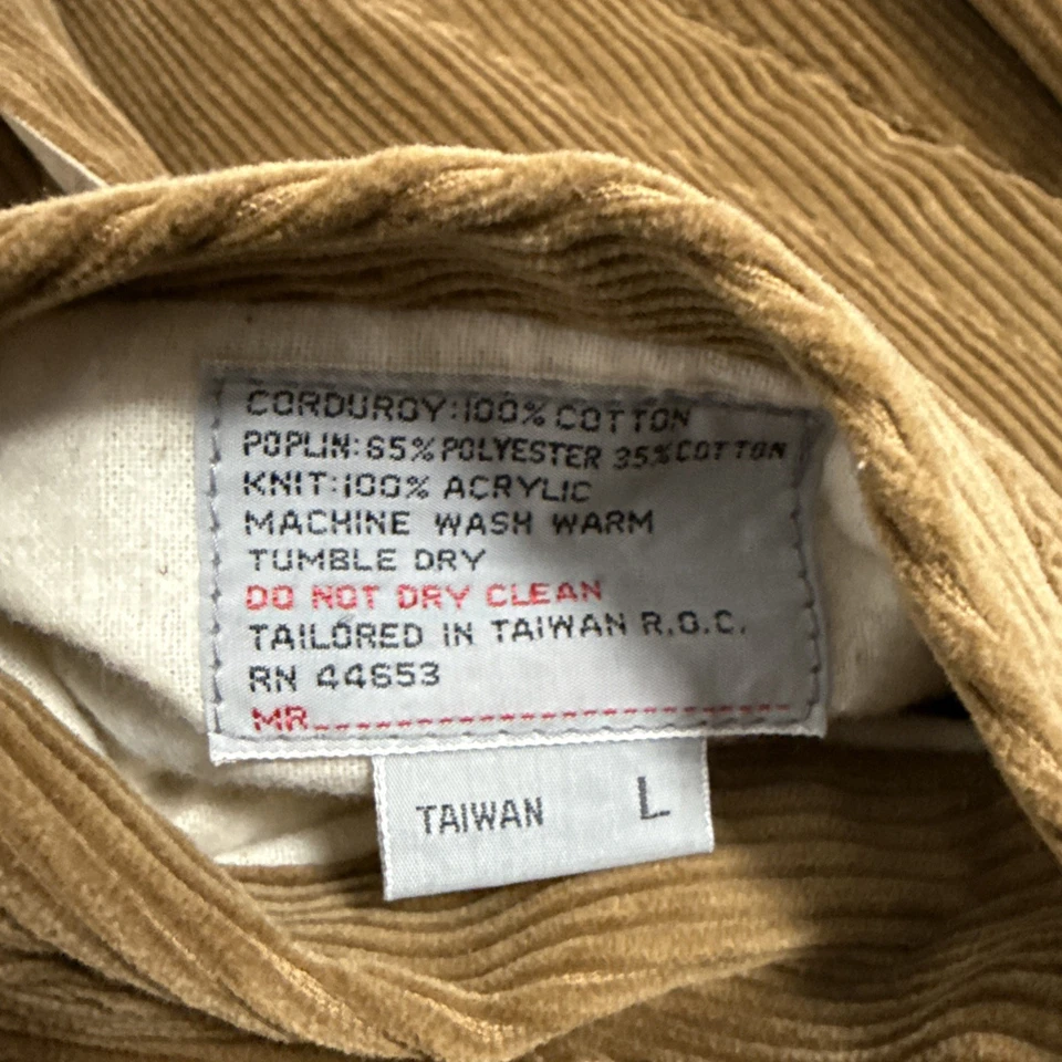 Chaqueta de Pana Lacoste De Colección Para Hombre L Marrón Con Capucha Reversible Cremallera Completa Años 80 90 Foto 4 de 4