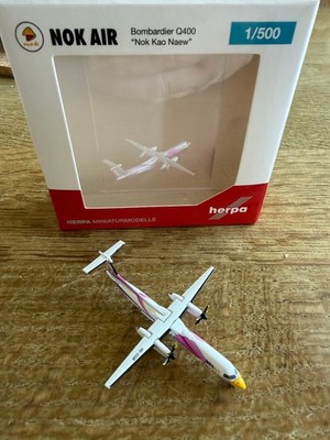 K-60) Herpa 529808 Wings 1:500 Nok Air Bombardier Q400 ''Nok Kao Naew'' -  HS-DQB