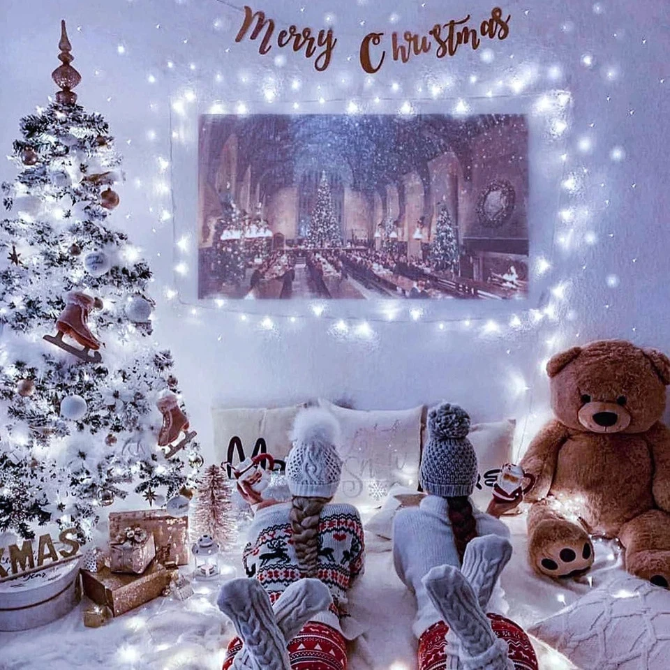 JMEXSUSS 33ft 100 LED White Christmas Lights, 8 Modes Connectable Clear  - Image 3 of 4