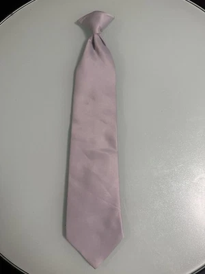 Men's Clip On Tie Avanti California Classic Solid Light Grey - Image 1 of 2