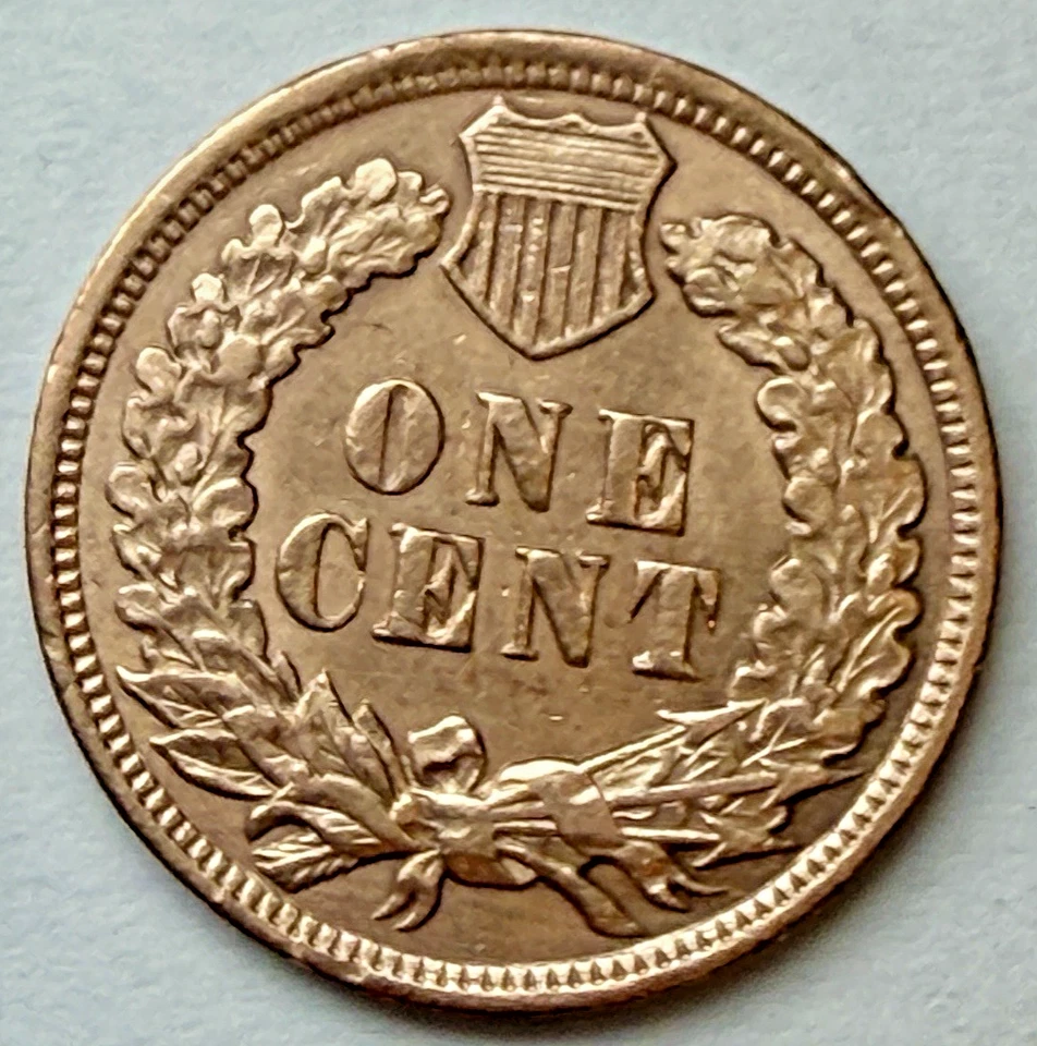 1902 Indian Head US 1c ~ GEM BU Red Uncirculated ~Looks Cleaned ~ Bargain ~ Y11 - Image 3 of 4