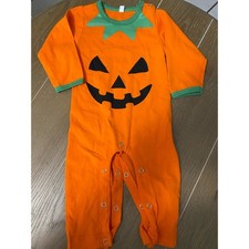NEW infant Halloween pumpkin one piece outfit