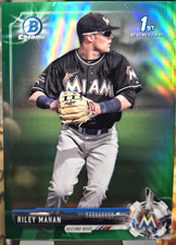 2017 1st Bowman Chrome Green Parallel Riley Mahan #BDC-132 (NM) SN /99 Free Rtns