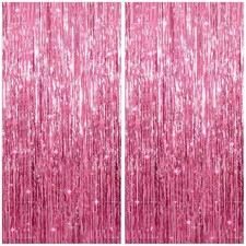 Streamers for Party Decorations - XtraLarge 3.2x8 Feet, Pack of 2 Pink