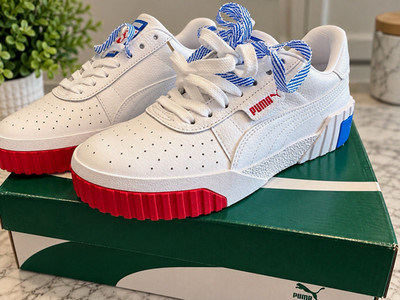 PUMA Cali RWB Women s Low Top Sneakers White/Red/Indigo Colorblock 370248-01
