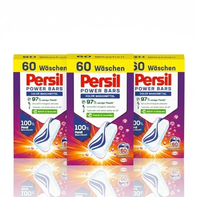 Persil Power Bars Color Waschmittel 180 Waschladungen dosiertes Vollwaschmittel - Bild 1 von 4