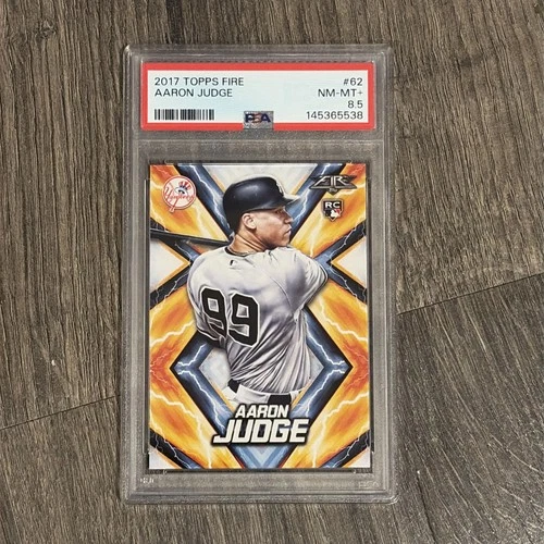 2017 Topps Fire Aaron Judge R/C #62 PSA 8.5 Mint New York Yankees Baseball