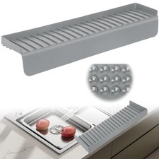 Silicone Sink Edge Protector with Suction Cup 4" x 24",Kitchen Sink Splash Gu...