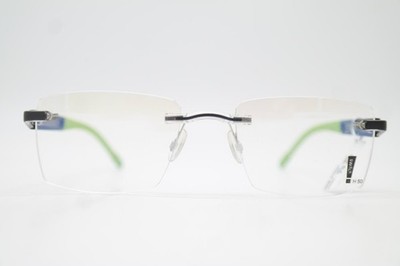 Brille switch Combi 684 Schwarz Grau Silber Grün Randlos Brillengestell Neu