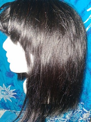 Human Hair Easy On 14 '' Bob Wig w/ Bangs  Preloved