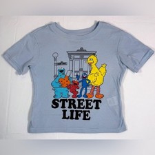 SESAME STREET Toddler Graphic Tee Street Life Character Shirt 3-4 Playful Retro