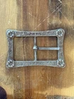 Civil War Dug Confederate Silver Engraved Belt Buckle Old WesternStyle Dug In VA
