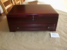 VTG EUREKA PACIFIC SILVER SILVERWARE FLATWARE LARGE STORAGE BOX CHEST W/ DRAWER