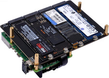 N16 Quad M.2 M-Key Nvme SSD HAT for Raspberry Pi 5, Support M.2 Nvme M-Key 2230/
