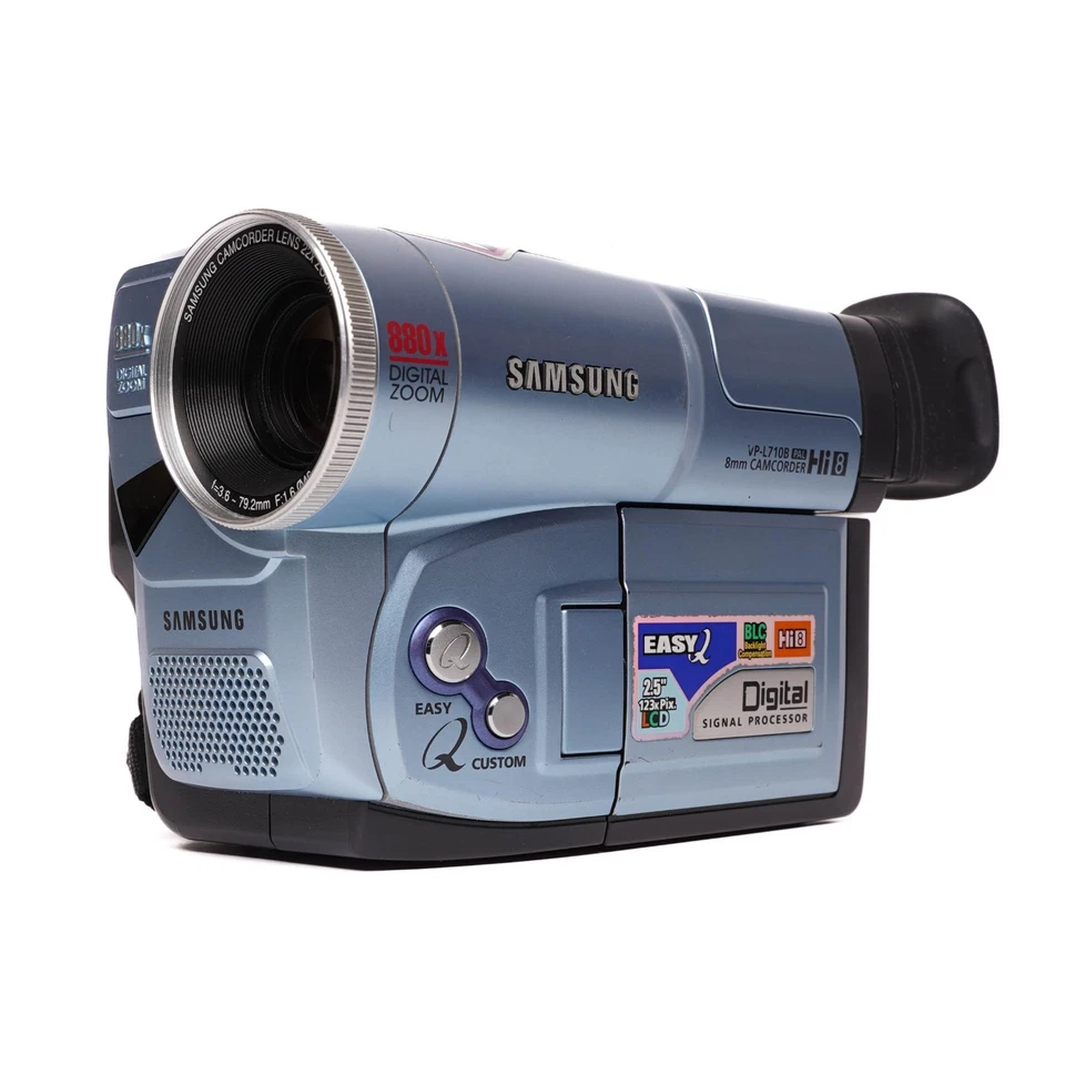 Samsung VP-L710B Hi8 PAL Camcorder - Blue - FULLY FUNCTIONAL - Image 2 of 4