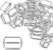 ERKOON 30 Pieces Slide Buckle Adjustable Webbing Slider for Purse 1 inch