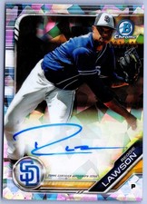2019 Bowman Chrome Auto Prospect Reeggie Lawson Atomic Refractor CPA-RL #'d /100