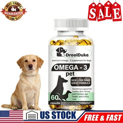 Omega 3 for Dogs Skin and Coat Supplement Fish Oil for Dogs Capsule 60 Treats US