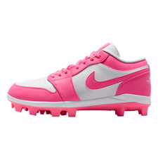 Jordan 1 Retro MCS Low Men's Baseball Cleats (White/Sunset Pulse/Digital Pink)