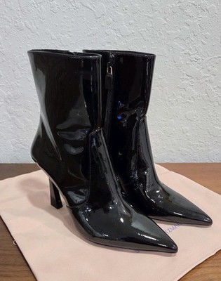 Stuart Weitzman 85mm Vinnie Patent Leather Booties US10 / EU40.5