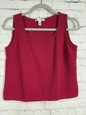 St. John Knits Pink Sleeveless Scoop Neck Top Small