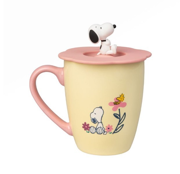 3D Tasse Snoopy mit Deckel - Keramik Tasse Becher Kaffee Tee - 350ML
