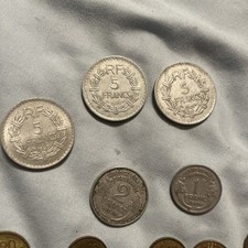 Vintage French Franc Coin Lot 1948-1967 (1/2/5/10/20 Francs And 10 Centimes)