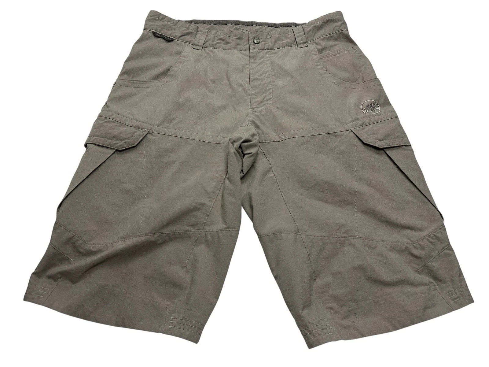 Men's Mammut Softech Cargo Hiking Shorts 15" Size 34 (52) Beige #1032943