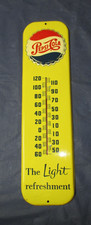 Vintage PEPSI-COLA Thermometer Soda Sign Stunning Color Graphics Dated 1955~LQQK