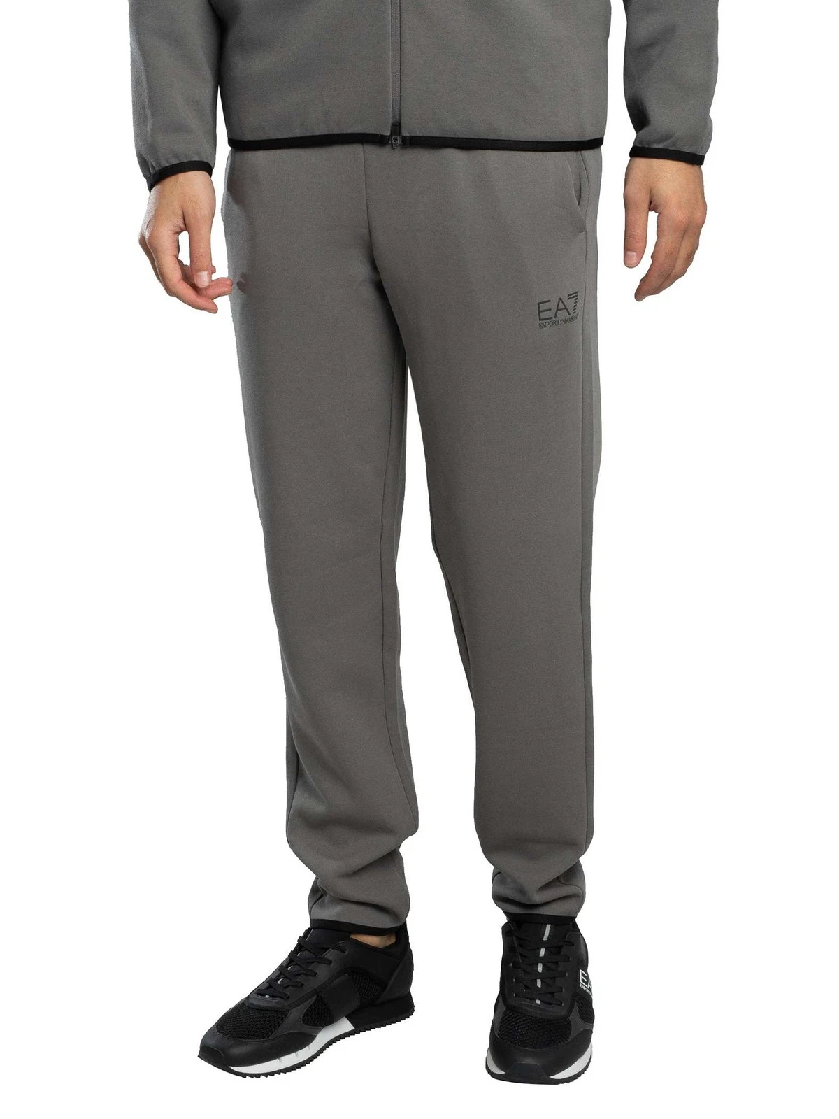 EA7 Men's Side Zip Logo Joggers, Grey