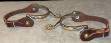 2 5/8'' BRASS MOUNTED WESTERN SPURS WITH ROWELS